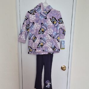 Bluey Toddler Girl's Pajama Hoodie And Leggings Set Size 3T